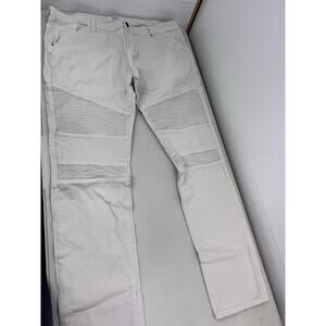 Golden Denim Cream Straight Leg Jeans NWT Cotton Soft 42x32